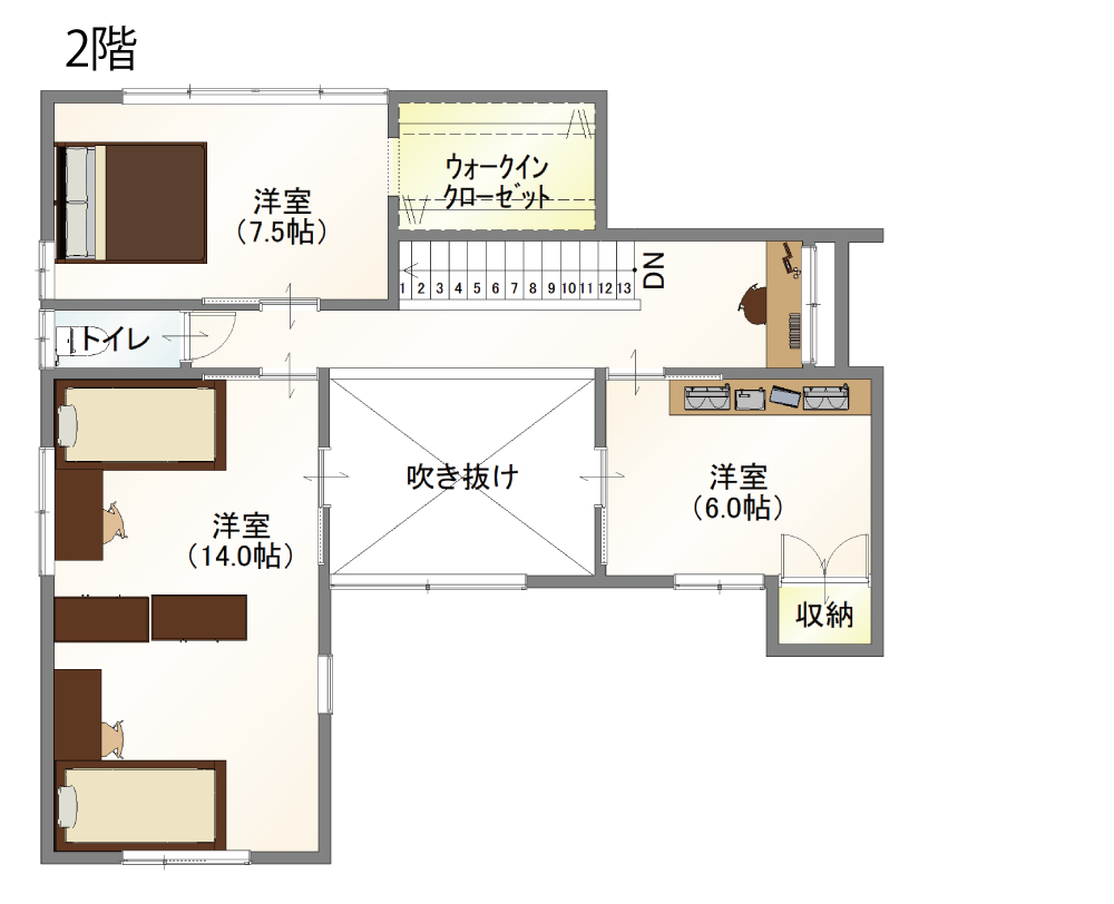 46坪 / 2階建て / Work No.171227